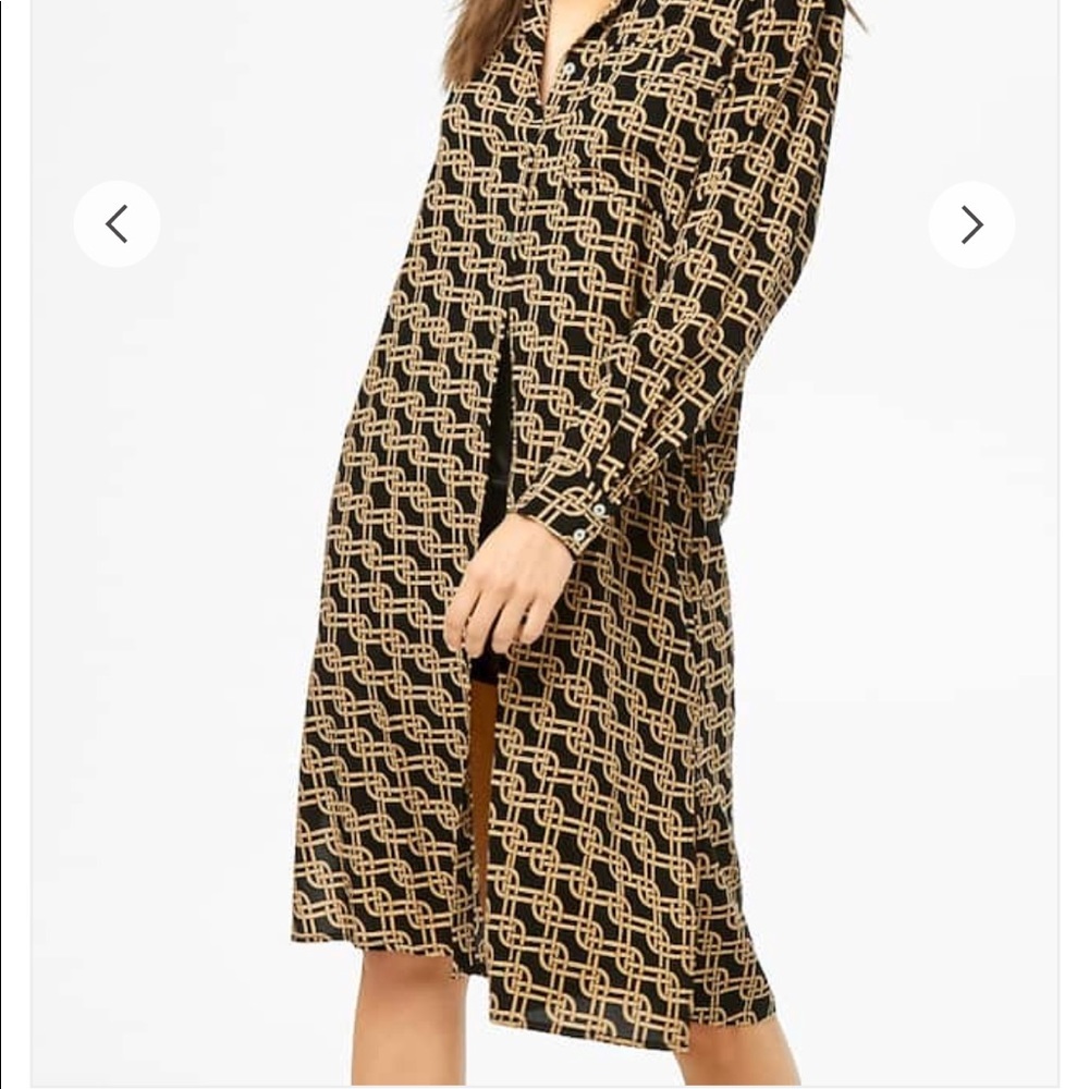 Chain Print Longline Shirt - Picture 2 of 6